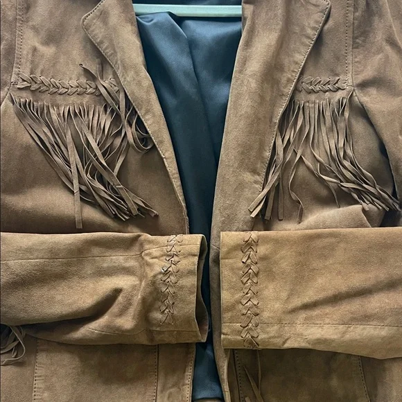 western native Brown Suede Fringe Jacket vintage - Picture 16 of 17
